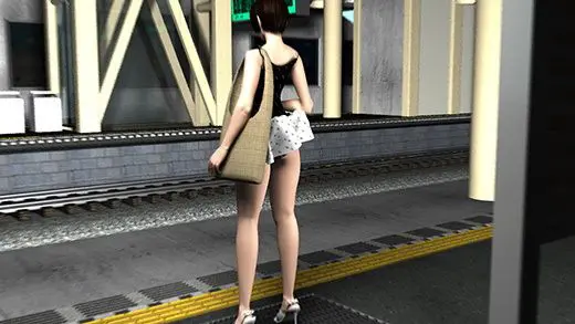(PV:ピンク色のヒョウ柄パンティ編)駅で遭遇した超絶劇ミニフレアスカート女子大生?が地下鉄の通風口の上に無防備にも仁王立ちだったので風チラを目当てに待っていたら案の定思いっきりパンチラした件。(Libido-Labo) - FANZA同人