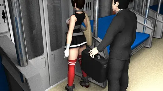 ハロウィンの待ち合わせ場所に出向く途中と思しきおっぱいの谷間全開&超ミニスカートのエロエロコスチューム女子の後ろから、カメラを仕込んだカバンを使ってスカート内を盗撮していると思しき男性を盗撮(ハロウィン盗撮後編)(Libido-Labo) - FANZA同人