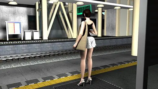 (PV:ピンク色のヒョウ柄パンティ編)駅で遭遇した超絶劇ミニフレアスカート女子大生?が地下鉄の通風口の上に無防備にも仁王立ちだったので風チラを目当てに待っていたら案の定思いっきりパンチラした件。(Libido-Labo) - FANZA同人