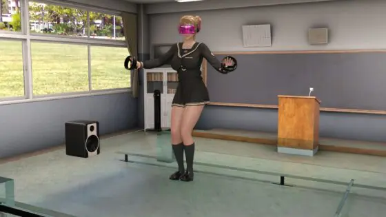 全国大会で優勝した廻里の学校のe-Sports部。校長の一声で最高級のVRセットを買って貰ったが、その機材にはパンチラ盗撮の為のとんでもない裏機能が隠されていた!(005:廻里ダンス練習ソフト-3)(Libido-Labo) - FANZA同人