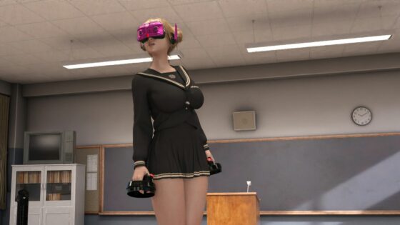 全国大会で優勝した廻里の学校のe-Sports部。校長の一声で最高級のVRセットを買って貰ったが、その機材にはパンチラ盗撮の為のとんでもない裏機能が隠されていた！（003:廻里ダンス練習ソフト）(Libido-Labo) - FANZA同人