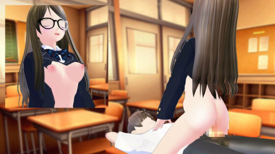 放課後の教室で着衣セックス配信するメガネ女子！(乳揺れ愛好会) - FANZA同人