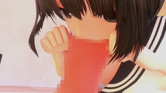 セーラー服H Animation.01よつんばい 前編 + Blender file [せっかちヤモリ] | DLsite 同人 - R18