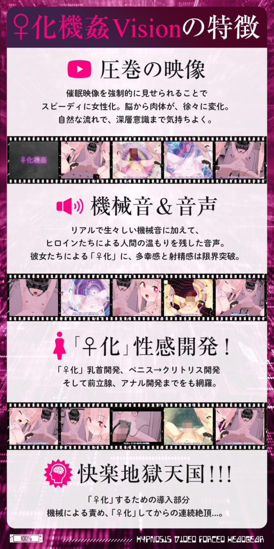 【催〇映像】TS女体化UNIT「♀化機姦Vision」〜脳汁∞の絶頂ビデオがあなたを永久に♀化する〜(空心菜館)|FANZA同人