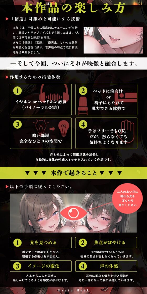 【超高速耳舐め】「脳が、バグる。」 The Movie～超高速・半減速・逆再生の超気持ちイイ耳舐めで快楽発狂～ [シロイルカ] | DLsite 同人 - R18