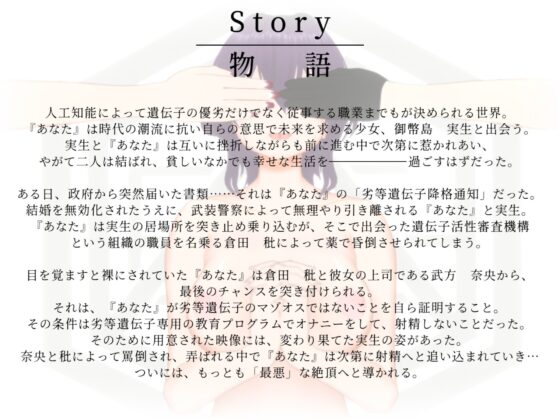 【オナサポ3Dアニメ】性癖破壊マゾオナニーW  〜愛する妻のNTR乱交ハメ撮りで地獄の射精我慢オナニーサポート〜(すくたれもの)｜FANZA同人