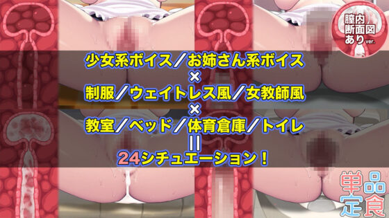 主観正常位で中出しするだけのショート動画が24シチュエーション入ったパック(膣内断面図ありver(単品定食) - FANZA同人