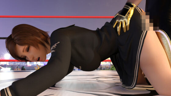 【▲100】どこぞのボーイッシュな格闘家。アングラのレ○プデスマッチで荒稼ぎ＆名前を売るつもりが・・女子学生コスだとさらに報酬UPと言われ意気揚々と参戦したがレ○プされてしまう（＃04:バック編）(Libido-Labo) - FANZA同人