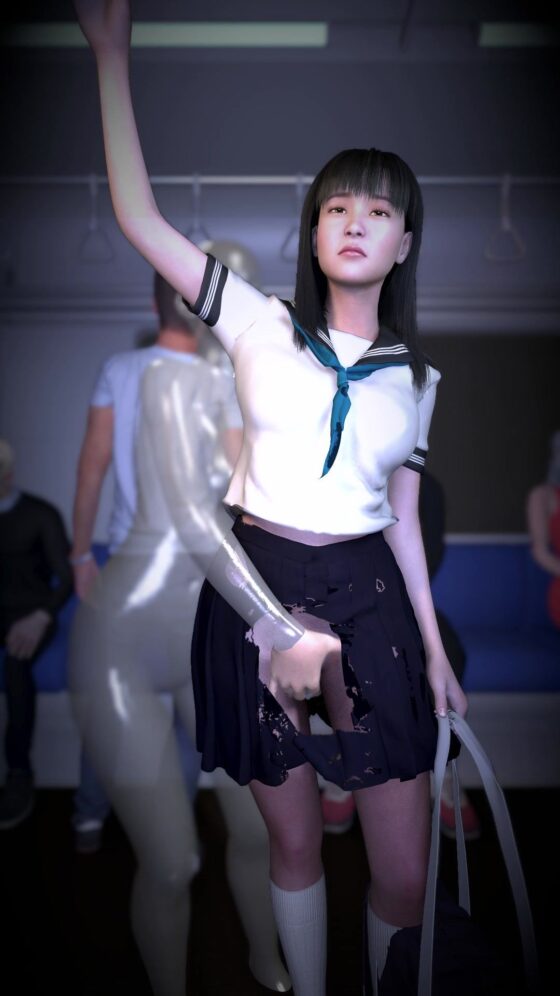 黒髪セーラー服と透明人間〜電車内でいたずらし放題〜(NeKoLo Studio) - FANZA同人