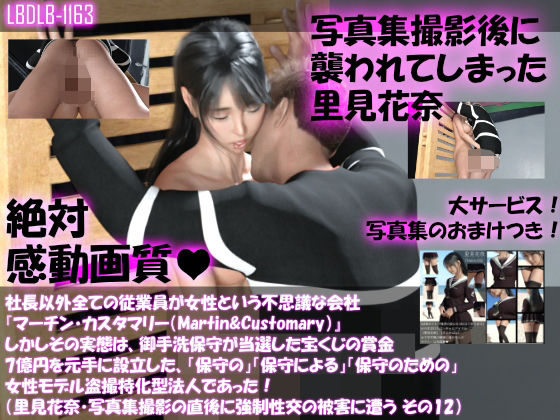【Dars100・△100】社長以外全ての従業員が女性という不思議な会社『マーチン・カスタマリー（Martin＆Customary；）』しかしその実態は、御手洗保守が当選した宝くじの賞金7億円を元手に設立した、「保守の」「保守による」「保守のための」女性モデル盗撮特化型法人であった！（里見花奈・写真集撮影の直後に強●性交の被害に遭う その12）(Libido-Labo) - FANZA同人