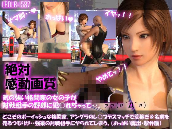 【▲100●100】どこぞのボーイッシュな格闘家。アングラのレ○プデスマッチで荒稼ぎ＆名前を売るつもりが・・強豪の対戦相手にヤられてしまう。（おっぱい露出・駅弁ファック編）(Libido-Labo) - FANZA同人
