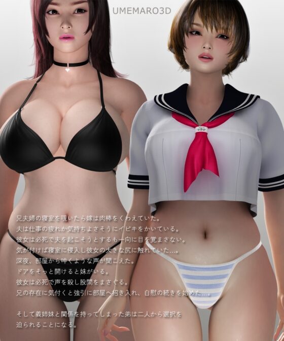 姉と妹の性事情[MOVIE] [梅麻呂3D] | DLsite 同人 - R18