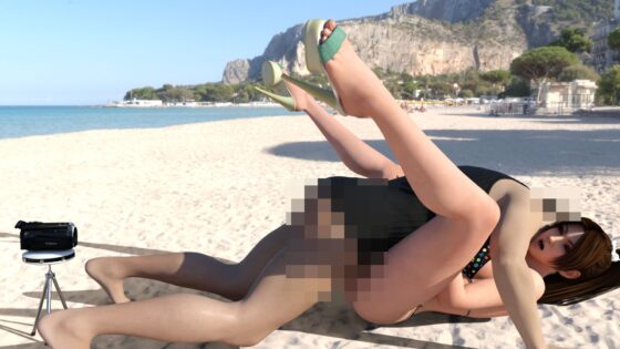 【●100△100】巨乳スレンダーの最高にセクシーな学生格闘家が、グラビア撮影の名目で南国へ。しかし最初からハメ撮りAV撮影目的という悪徳プロダクションだった（02:正常位2）(Libido-Labo) - FANZA同人