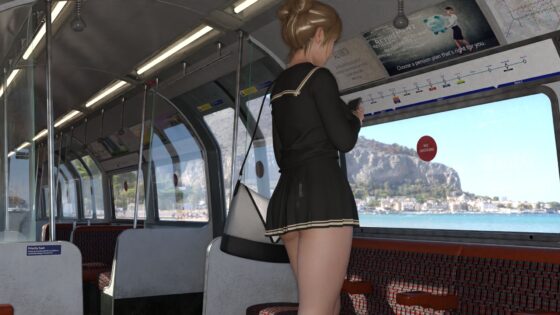 一ノ瀬廻里の電車通学中のナマ脚（痴●にスカートに精液を掛けられた）(Libido-Labo) - FANZA同人