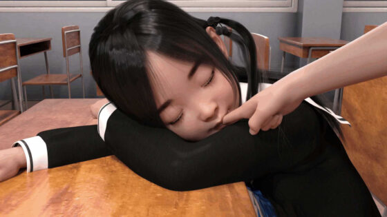寝ているクラスメイトに悪戯(光沢3Dっ娘クラブ) - FANZA同人
