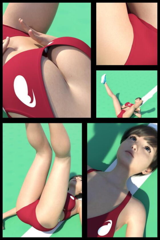 『理想の彼女を3DCGで作ります』から生まれたバーチャルアイドル「桜庭瑠華（さくらばるか）」の写真集:Luca-Cos012（ルカコス012）WEBサイト『理想の彼女を3DCGで作ります』から生まれたバーチャルアイドル『桜庭瑠華』陸上競技の露出限界MAXなフェティッシュ衣装に身を包んだ健康的な彼女の魅力を舐め回すように堪能編その2(Libido-Labo) - FANZA同人