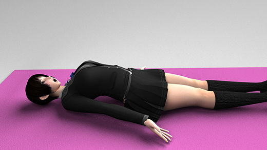激ミニちゃんにまたまた仕事が舞い降りた！『ヨガマットのレビュー』という内容だが何故か現場には学校の制服で来るようにとの指示。これは、寝た姿勢から脚を上げたり開いたりという行為をさせてパンティを盗撮するためのまたフェイク仕事だった！（PV:サテン地ハート柄パンティ編）(Libido-Labo) - FANZA同人