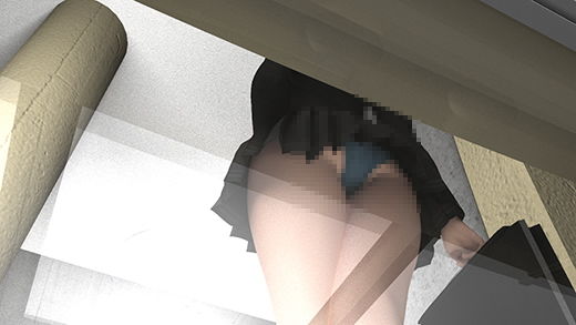 グリーン社に乗っていたらホームの端ギリギリの所に立っている超ミニスカートの女子学生ちゃんがいたために車両1階の座席からスカートの中の可愛いパンティをガッツリ見せて頂けちゃった件（黒いパンティ編）(Libido-Labo) - FANZA同人