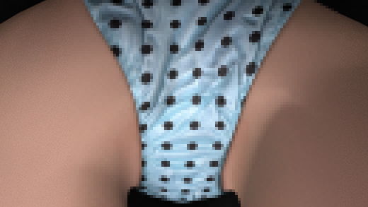 激ミニちゃんのいけないアルバイト。この日は「顔にオシリを押しつけてパンティの匂いを嗅がせて欲しい」という顧客が来たので仕方なく応じ、また法外なオプション料をふんだくる彼女（笑）（水色水玉のパンティ編）(Libido-Labo) - FANZA同人