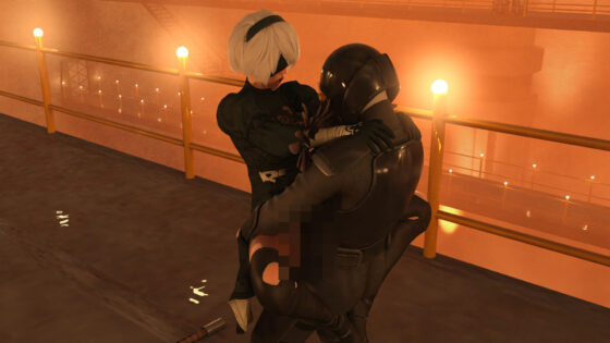 【△100●100】どこぞの地球防衛アンドロイド。敵を排除するために廃工場に潜入したが、セクシーすぎるその義体のせいで現地の人類レジスタンス男性にヤられてしまう。（駅弁ファック編）(Libido-Labo) - FANZA同人