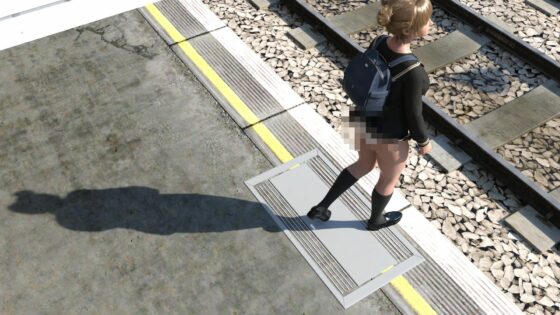 【▲100】一ノ瀬廻里の電車通学中の風チラ（お尻側:フルバック純白パンティ編）(Libido-Labo) - FANZA同人