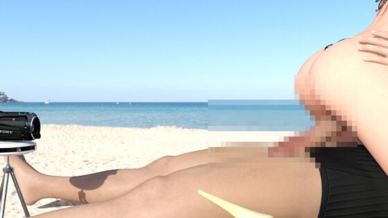 【●100△100】巨乳スレンダーの最高にセクシーな学生格闘家が、グラビア撮影の名目で南国へ。しかし最初からハメ撮りAV撮影目的という悪徳プロダクションだった（06:騎乗位1）(Libido-Labo) - FANZA同人