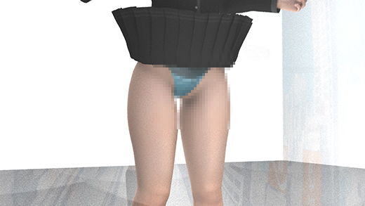 激ミニちゃんに次の仕事が舞い込みました。内容は「風で捲れ上がらないスカートを開発するための風洞実験」。開発中のプロトタイプというミニスカートを履いた彼女は実験用の風洞に入ったものの捲れっぱなしのスカートで見事にパンチラ（PV03:水色サテン地Tバックパンティ編）(Libido-Labo) - FANZA同人