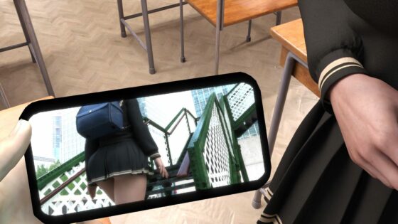 【△100▲100】廻里の盗撮被害・駅やら学校やら、ありとあらゆるところでスカート内を盗撮されまくりヌけるパンチラ動画としてネット上の卑猥な動画サイトで販売されている件（盗撮に気付くシリーズ02:階段盗撮）(Libido-Labo) - FANZA同人
