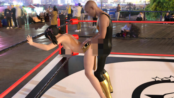 【△100●100】どこぞのアジアンビューティな格闘家。アングラのレ○プデスマッチで荒稼ぎ＆名前を売るつもりが・・強豪の対戦相手にヤられてしまう。（全て脱がされて全裸・スッポンポンヌード・立ちバック編）(Libido-Labo) - FANZA同人