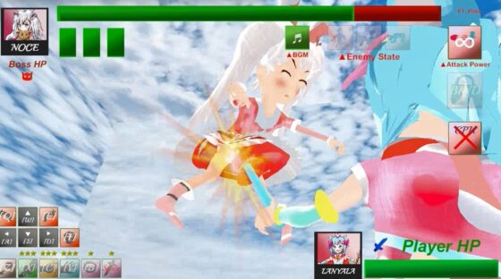 ショット打撃投げ股間攻撃Cパート受けモーション(ノーチェ) Cuntbusting Normal-ATK movie-C in Buster Fantasia(バスターファンタジア キャプチャ) [NoHitZakoSakana] | DLsite 同人 - R18