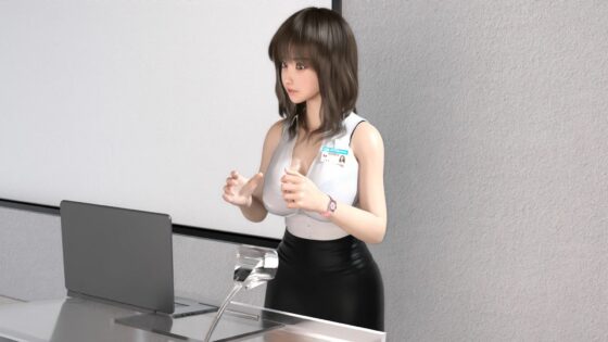 【△100】社長以外全ての従業員が女性という不思議な会社『マーチン・カスタマリー（Martin＆Customary；）』東間加代子のセクハラ防止講座:（002-水色サテン地Tバックパンティ編）(Libido-Labo) - FANZA同人