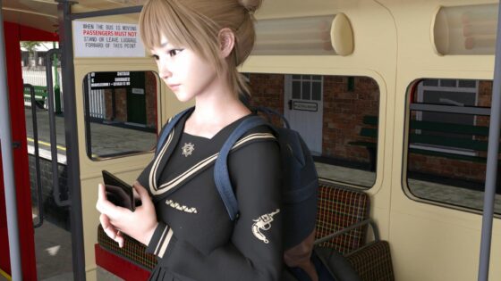 早朝のバス内で常軌を逸したスカートの短さの女子学生を見かけた。（お尻編01:一ノ瀬廻里・怪しいオヤジにスマホでスカート内盗撮される・ヒョウ柄パンティ編）(Libido-Labo) - FANZA同人