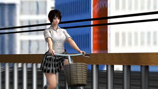 最寄り駅まで自転車で通学している激ミニちゃん。彼女の自転車のサドル部分に小型の隠しカメラを仕込み、立ちこぎをしている際のお尻をドアップで盗撮することに成功。さらにおっぱいも撮影。（PV:水色ストライプのパンティ編）(Libido-Labo) - FANZA同人