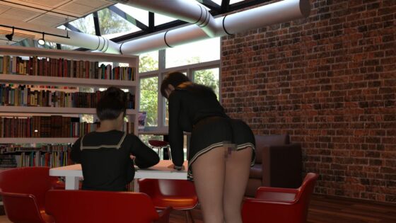 【△100】二階堂沙耶・図書室で数学の問題についてディスカッションしているところを、ロボット掃除機に扮した盗撮カメラにスカート内を逆さ撮りされる:PV04・ド派手サテン地ピンクヒョウ柄フルバックパンティ編）(Libido-Labo) - FANZA同人