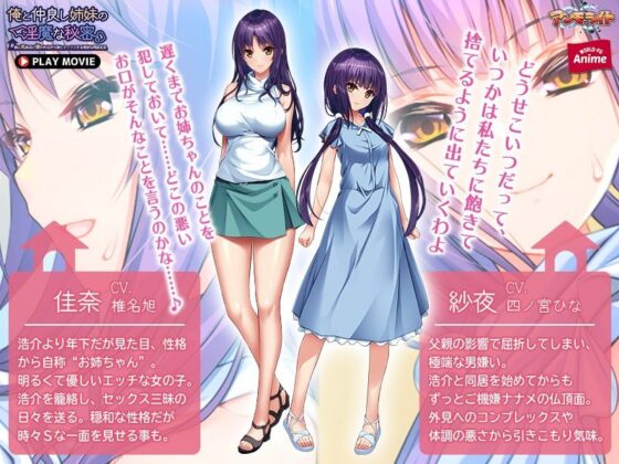 俺と仲良し姉妹の淫魔な秘密〜妹に死ぬほど嫌われながら姉とセックスする奇妙な同居生活〜 PLAY MOVIE(WorldPG Anime) - FANZA同人