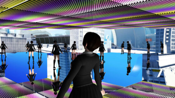 【△100】彼氏に連れてきて貰ったあるアミューズメントパーク。ここの目玉アトラクションは、『鏡の間』なんとここは上下左右がピカピカの鏡になっており、天井のエフェクトに見とれている女の子のスカートの中を真下の鏡から覗き放題という裏の仕様があったのだ！（PV:サテン地ピンク色Tバックパンティ編）(Libido-Labo) - FANZA同人