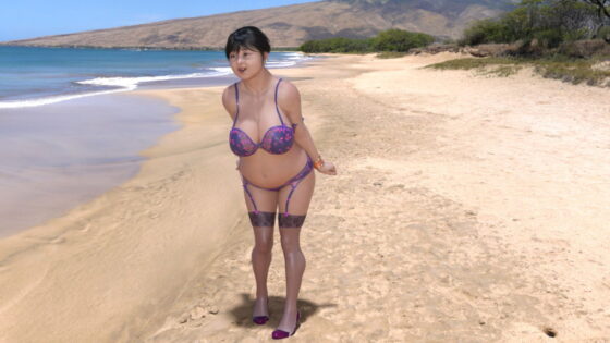 宮崎麻理子がエッチなランジェリー姿で浜辺でエッチなダンスを踊りまくる様子を舐めるように撮影したエロ動画(Libido-Labo) - FANZA同人