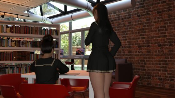 【△100】二階堂沙耶・図書室で数学の問題についてディスカッションしているところを、ロボット掃除機に扮した盗撮カメラにスカート内を逆さ撮りされる:PV05・大人びた青色のフルバックパンティ編）(Libido-Labo) - FANZA同人