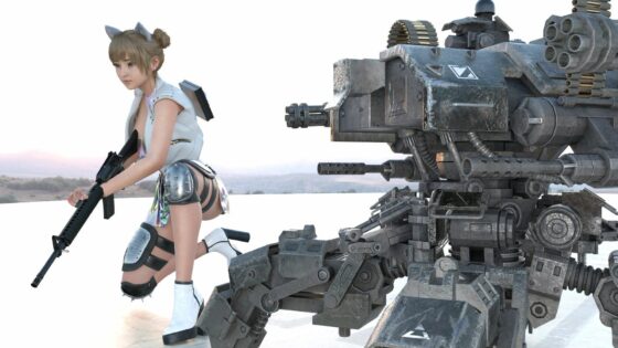 【▲100】廻里が主人公のMMORPG『編隊コレクション』ゲーム動画（Vol.1:編隊モード突入で編隊娘のスカート内鑑賞 PV01:純白Tバック）(Libido-Labo) - FANZA同人