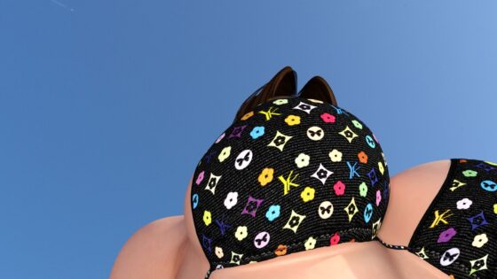 【●100△100】巨乳スレンダーの最高にセクシーな学生格闘家が、グラビア撮影の名目で南国へ。しかし最初からハメ撮りAV撮影目的という悪徳プロダクションだった（06:騎乗位1）(Libido-Labo) - FANZA同人