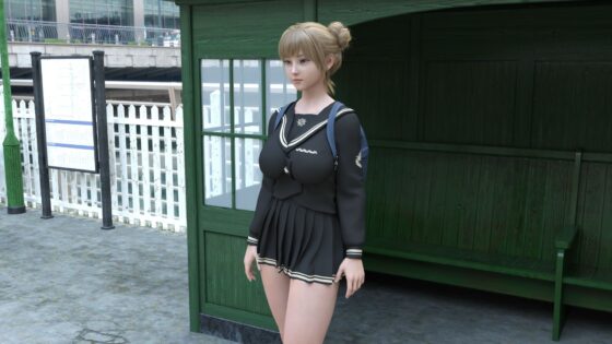 早朝の駅で常軌を逸したスカートの短さの女子学生を見かけた。（004:一ノ瀬廻里・綺麗でそそるナマ脚とご尊顔をじっくり撮影＆その後スカート内盗撮）(Libido-Labo) - FANZA同人