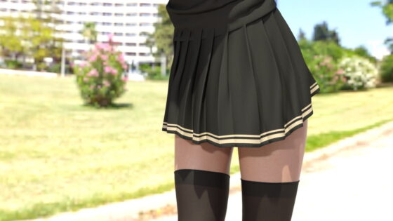 3DCGバーチャルグラビアアイドル『桜庭瑠華』（さくらばるか）が、スカートの鬼短い学生風コスプレ衣装でエッチなダンスを踊りまくる様子をビデオカメラで収めた盗撮動画！(Libido-Labo) - FANZA同人