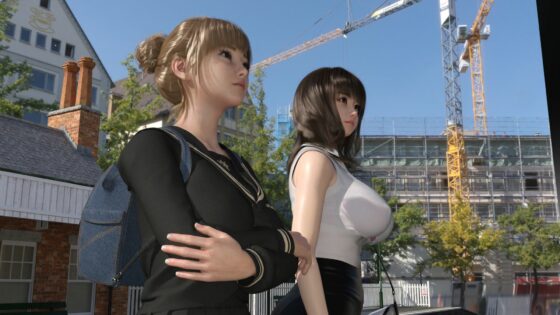 【▲100△100】一ノ瀬廻里、痴●防止ポスターのモデルになり駅のホームにデカデカと貼られる。そして盗撮被害に遭う（笑）（パンティバリエーション04:ハート柄パン（廻里）＋黒Tバックパンティ（加代子））(Libido-Labo) - FANZA同人