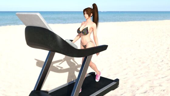 【△100●100】巨乳スレンダーの最高にセクシーな学生格闘家が、グラビア撮影の名目で南国へ。しかし最初からハメ撮りAV撮影目的という悪徳プロダクションだった（05:バック挿入その2トップレス版）(Libido-Labo) - FANZA同人