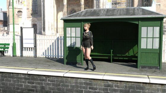 早朝の駅で常軌を逸したスカートの短さの女子学生を見かけた。（002:一ノ瀬廻里・真下盗撮視点パンチラ動画プラス）(Libido-Labo) - FANZA同人