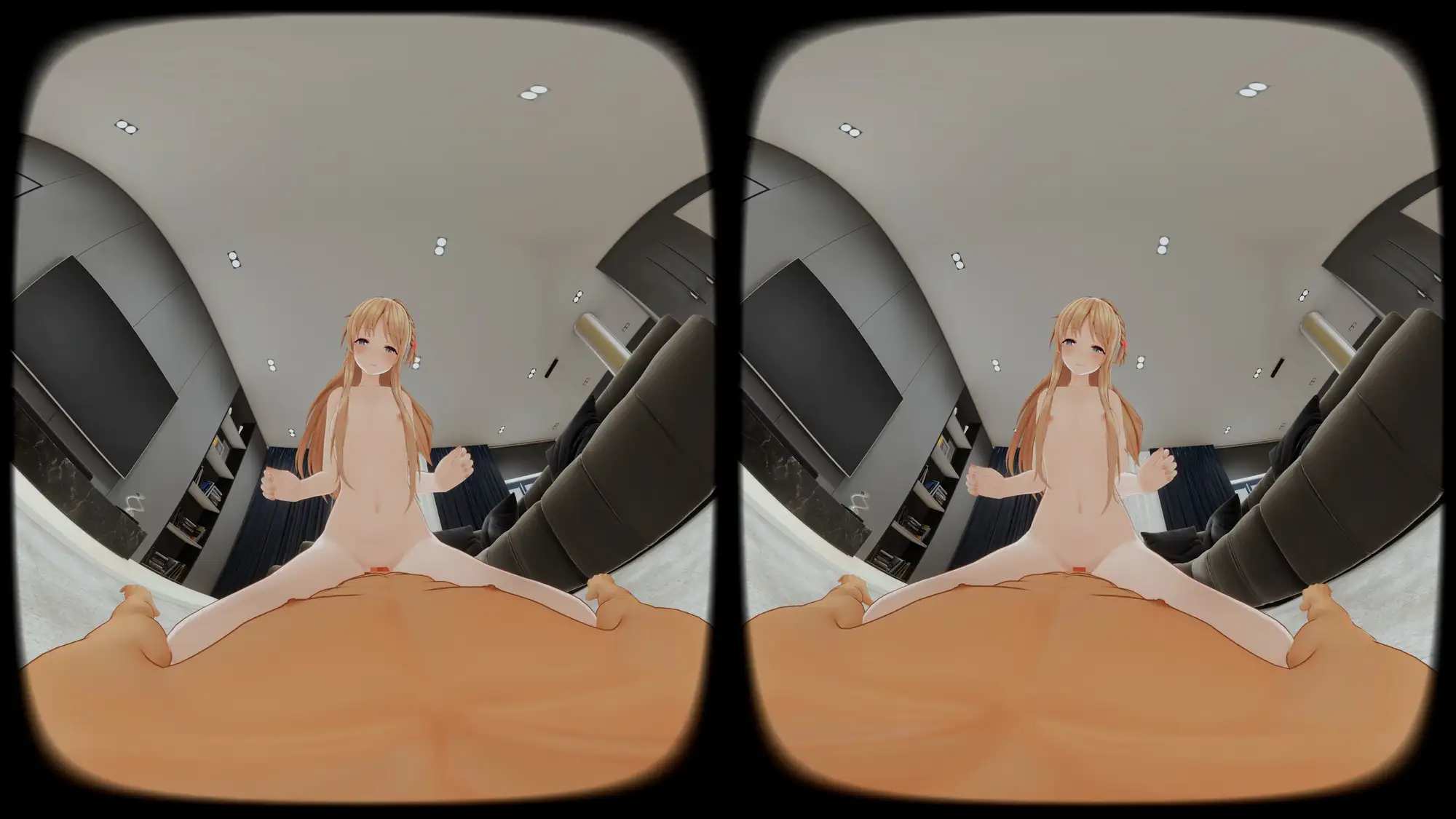 【肌色多めver】【4KVR 完全主観3Dエロアニメ】しこさぽ！〜清楚系アイドルVtuberの